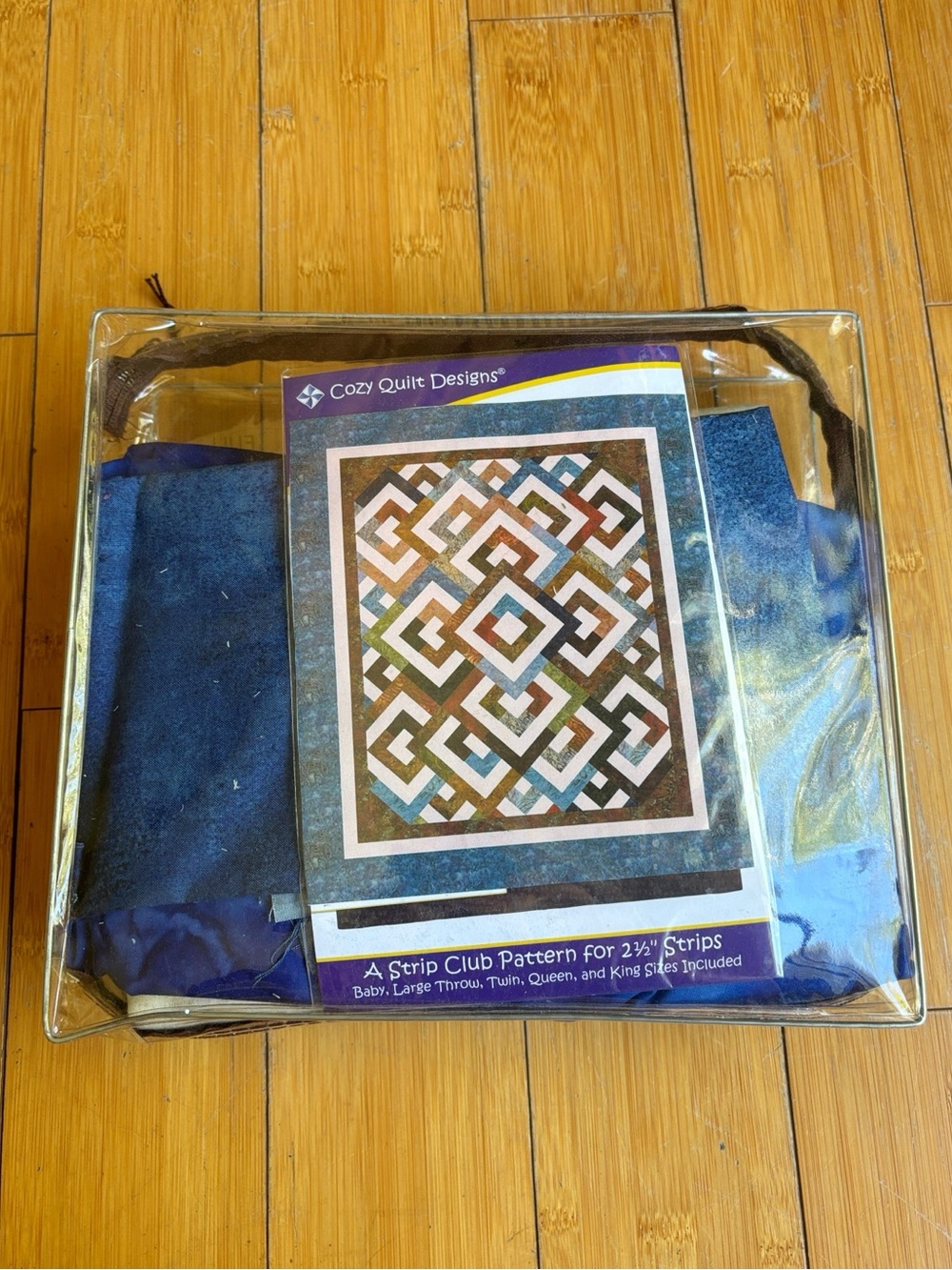 Cozy Quilt Designs Quilt Kit – Complete Fabric Kit + Pattern | Strip Club | Full
